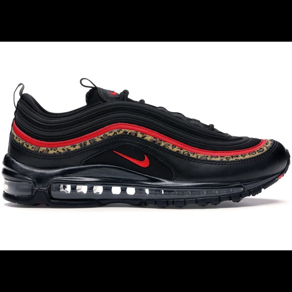 black red and cheetah air max